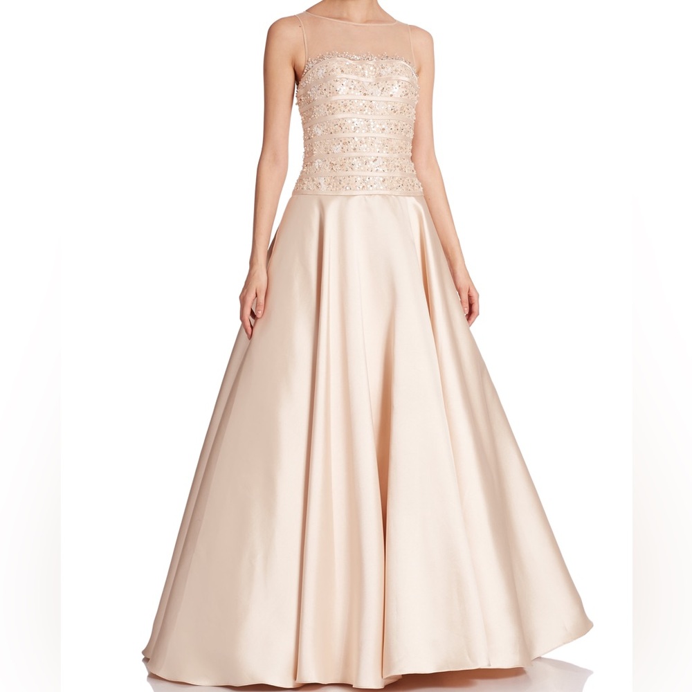 Basix Black Label Beaded Illusion Ball Gown